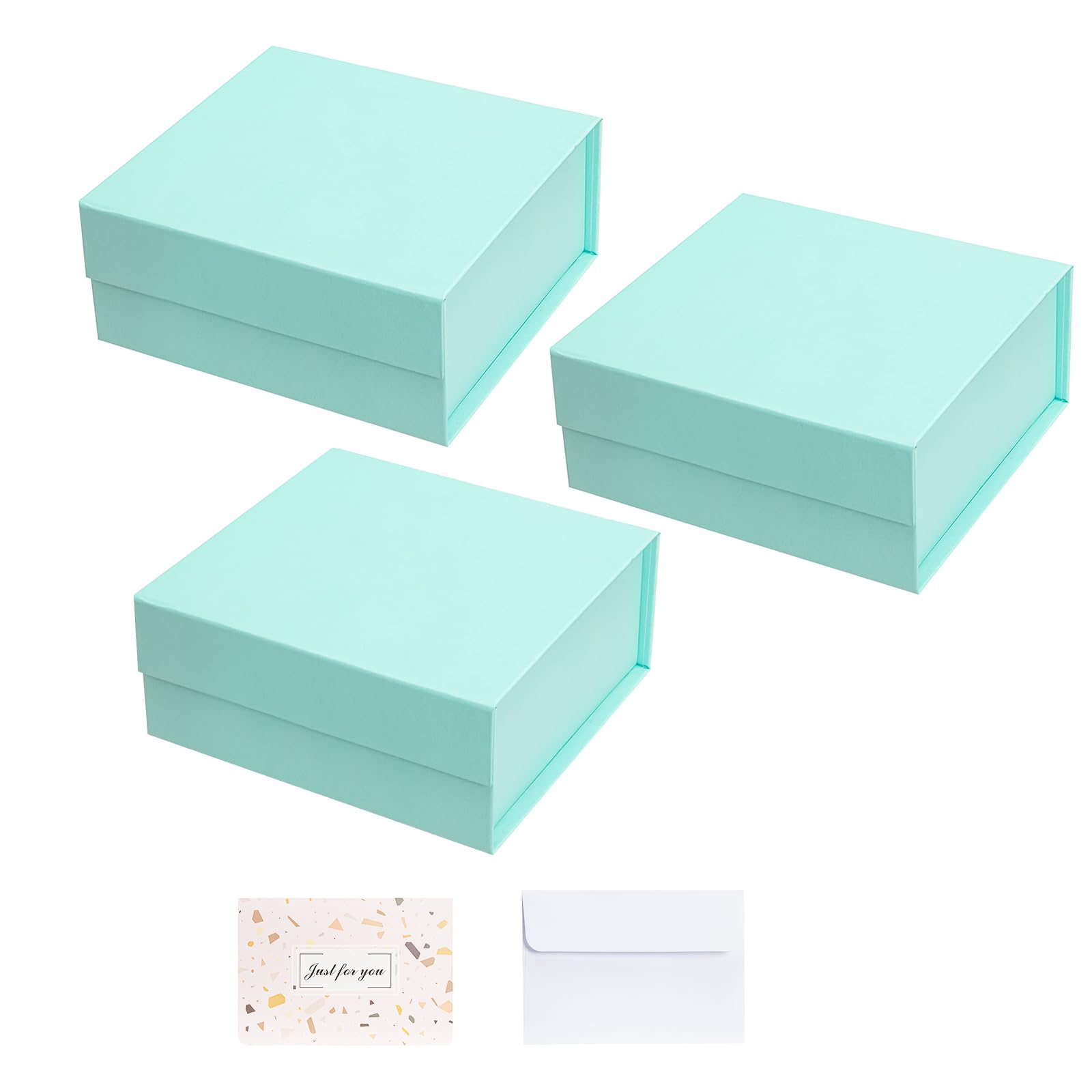 Amazon.com: CHARMGIFTBOX 7.4x7.0x3.2 Inch Blue Gift Boxes with